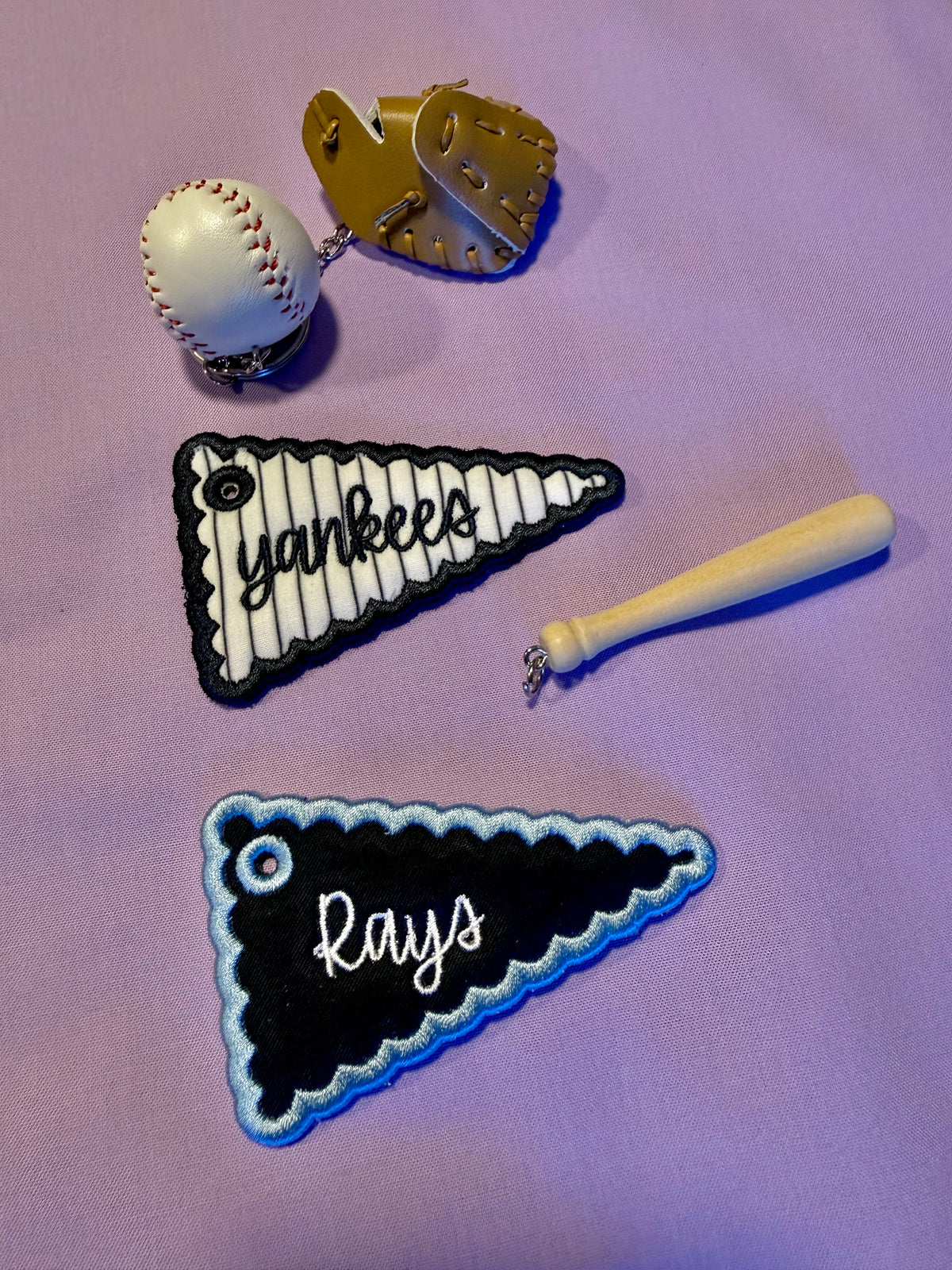 Post season pennant keychain