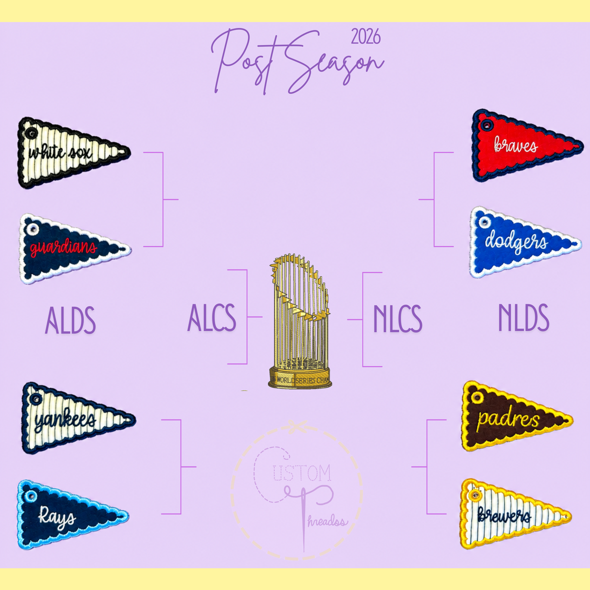 Post season pennant keychain