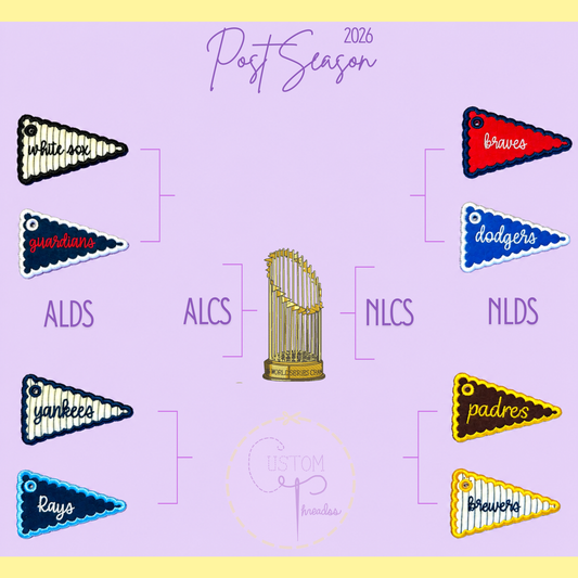 Post season pennant keychain