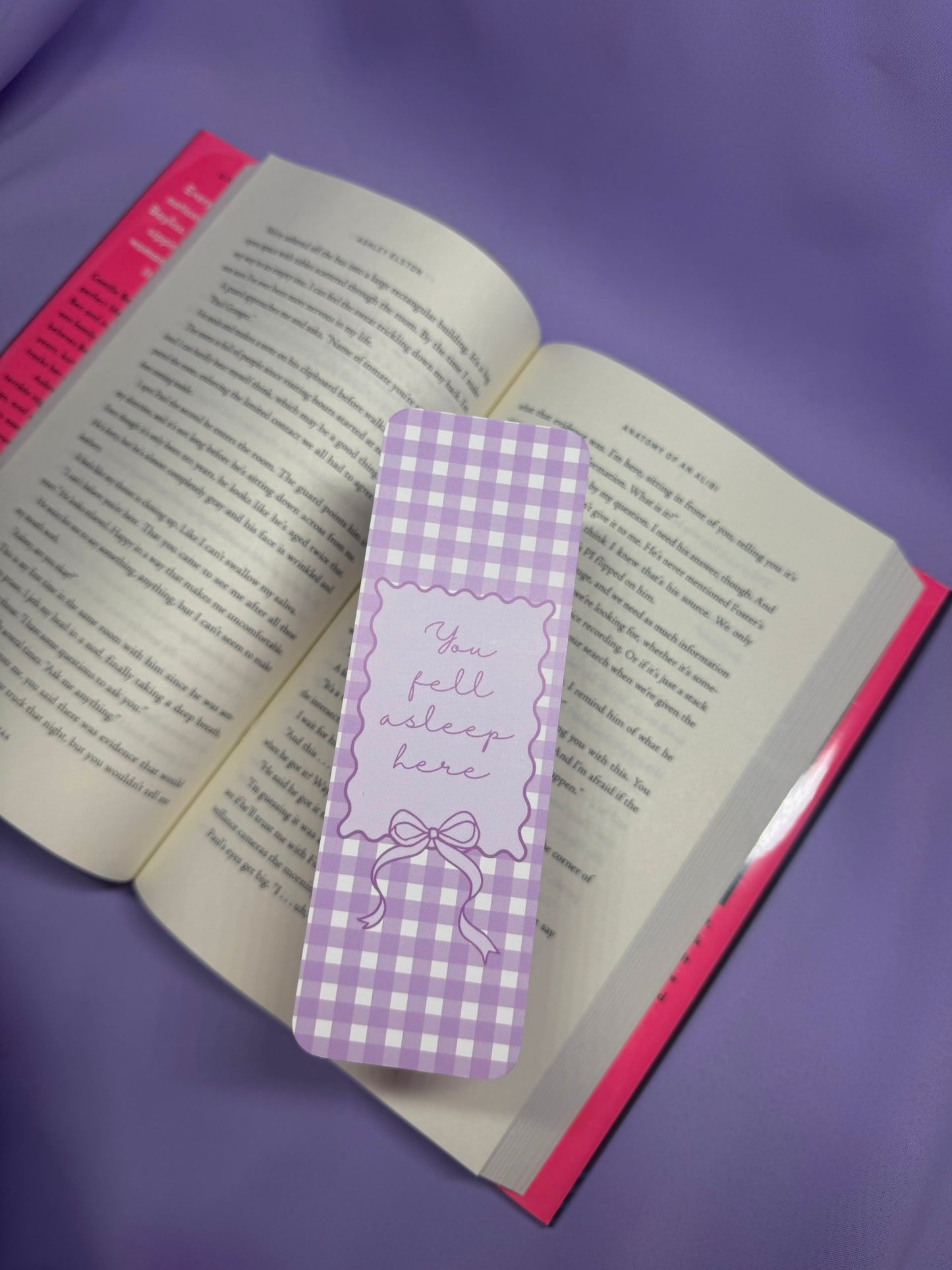 Fell asleep bookmark