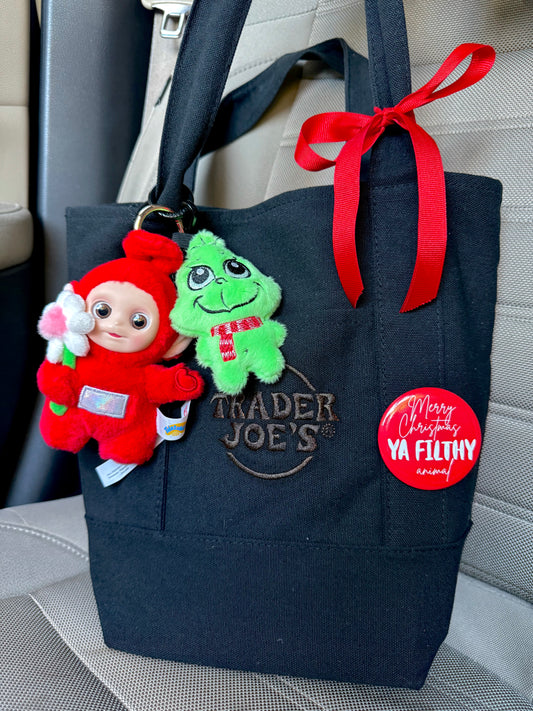 Mean one plush keychain comes