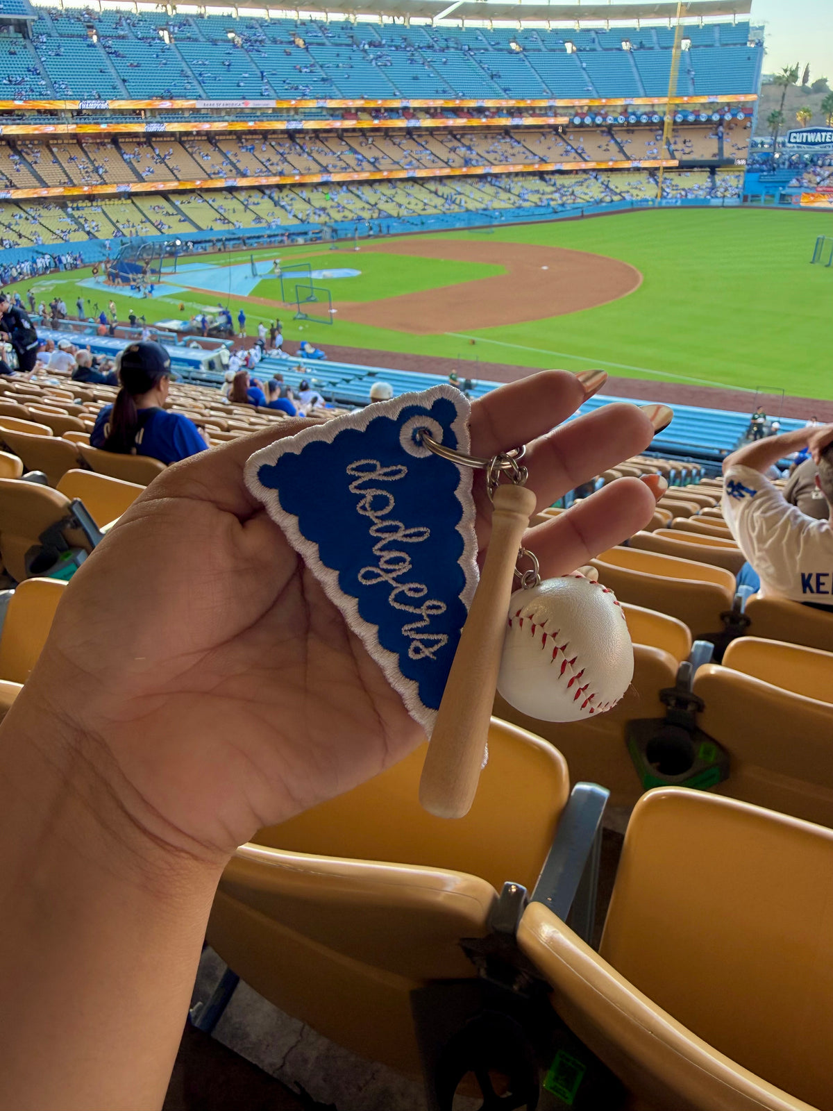 LA pennant keychain