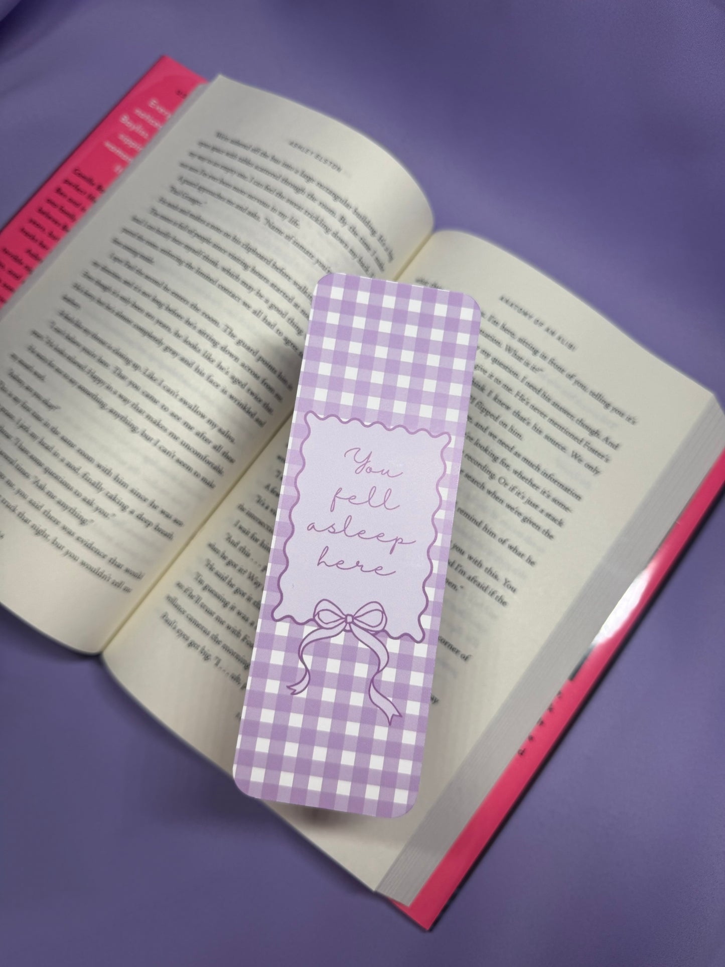 Fell asleep bookmark