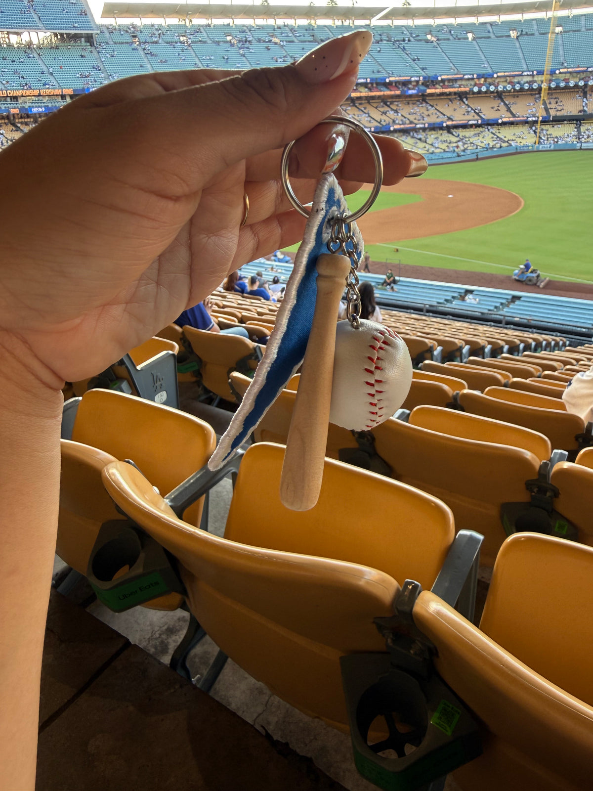 LA pennant keychain
