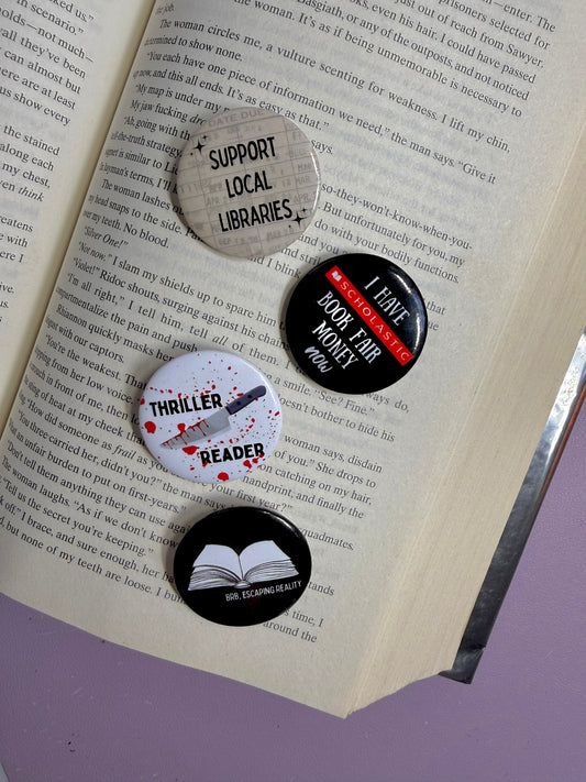 Bookish pins - SAVE on bundle