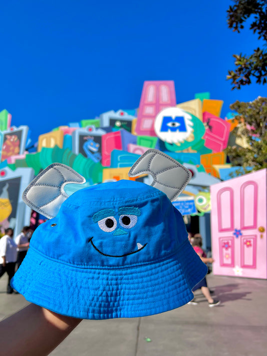 Blue monster bucket hat